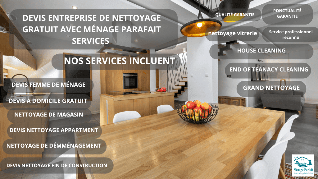 Photo de couverture de Ménage Parfait Services - Service de ménage, femme de ménage, devis nettoyage, cleaners moving out